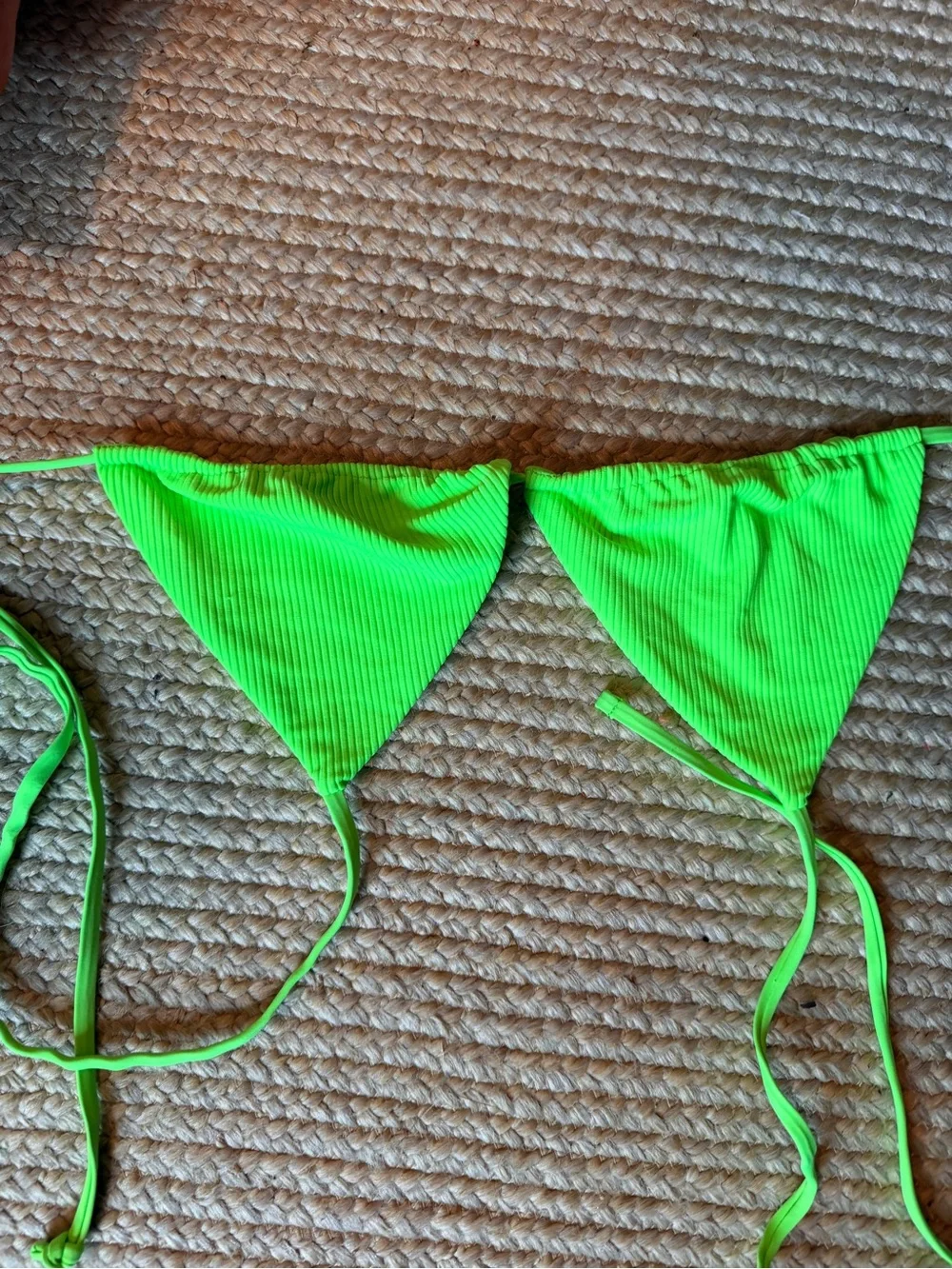 Frankie's Bikini XL Sky geeen ribbed top